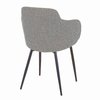 Lumisource Boyne Chair in Black Metal and Grey Noise Fabric CH-BOYNE BKDGY